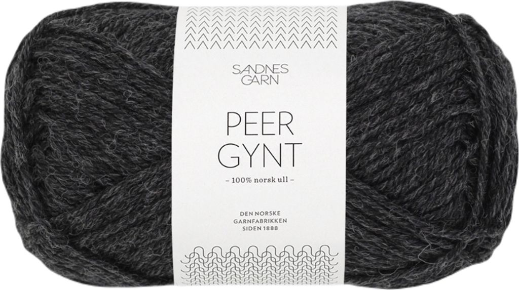 Sandnes Peer Gynt 50g Schwarz meliert 1088