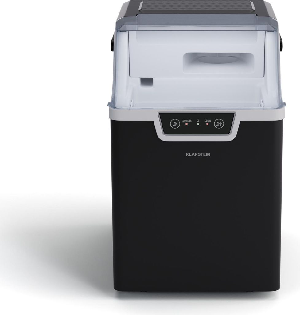 Klarstein Nugget-Eiswürfelmaschine für Zuhause, Camping & Gastro, 200W Mini-Eiswürfelmaschine Klein, 4 Min Schnellbetrieb, LED Display, Schnelle...