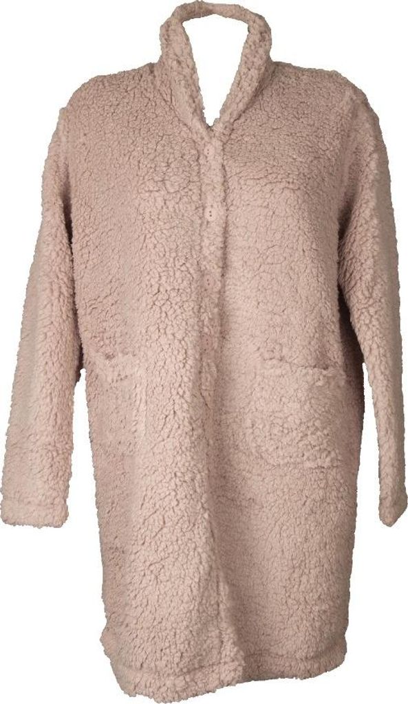 Damen Morgenmantel RAGNO warmer und weicher Winter offener Teddybär mit Knöpfen Artikel DE57NR, Taglia 56, Poliestere 100%