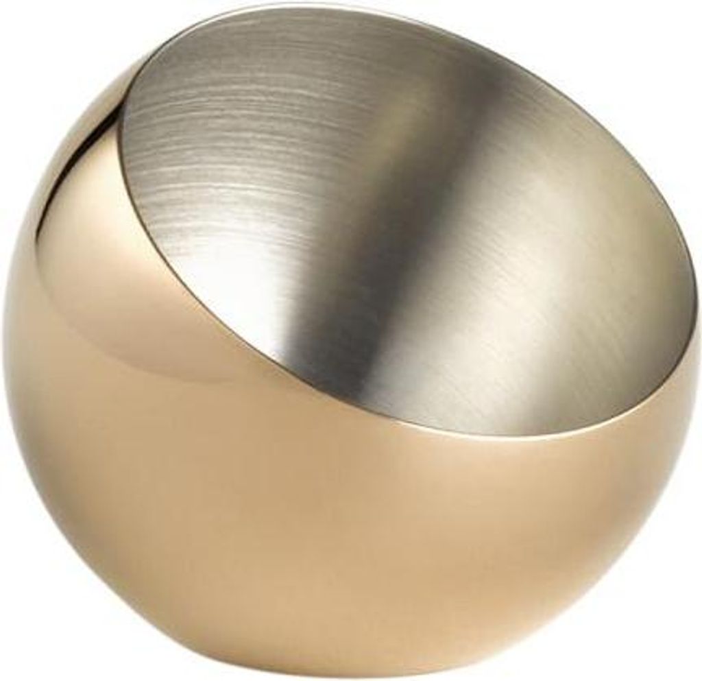 APS 40771 Schale SPHERE, 3er-Set, Ø 8 cm, Höhe 7 cm, 0,1 Liter, Edelstahl, Kupfer-Look