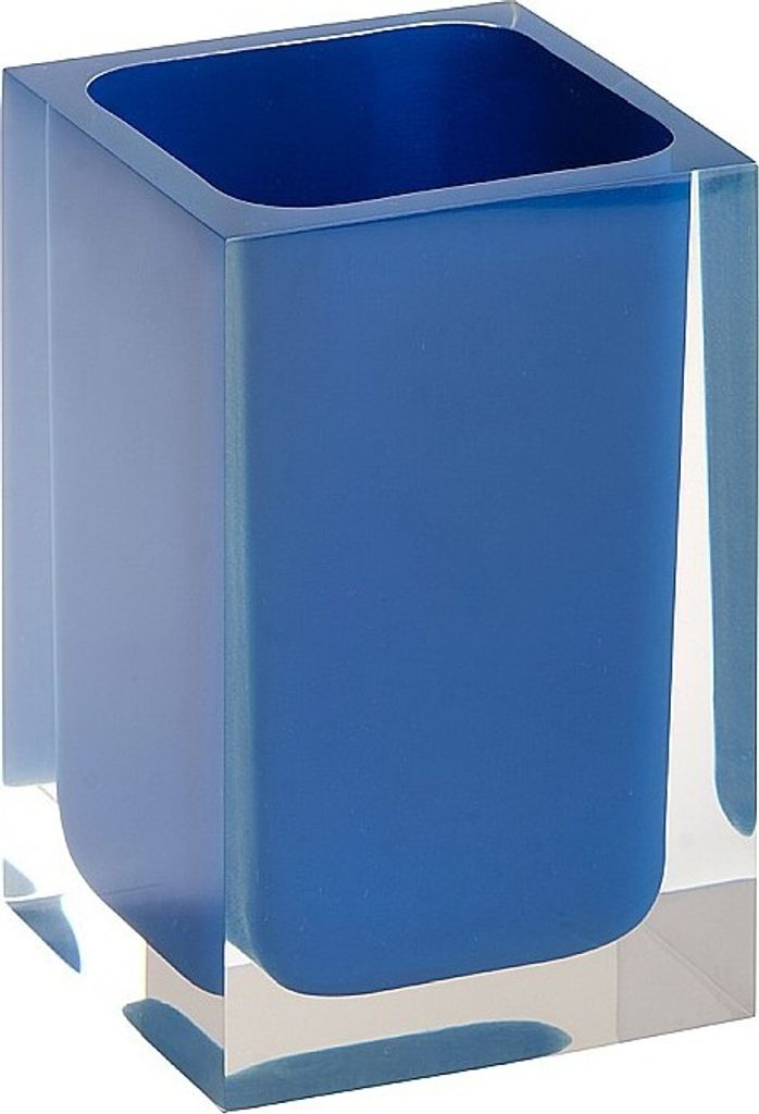 BISTA Glashalter Polyresin Blau 72x110x72 mm für Bad & Küche >> freistehend anwendbar
