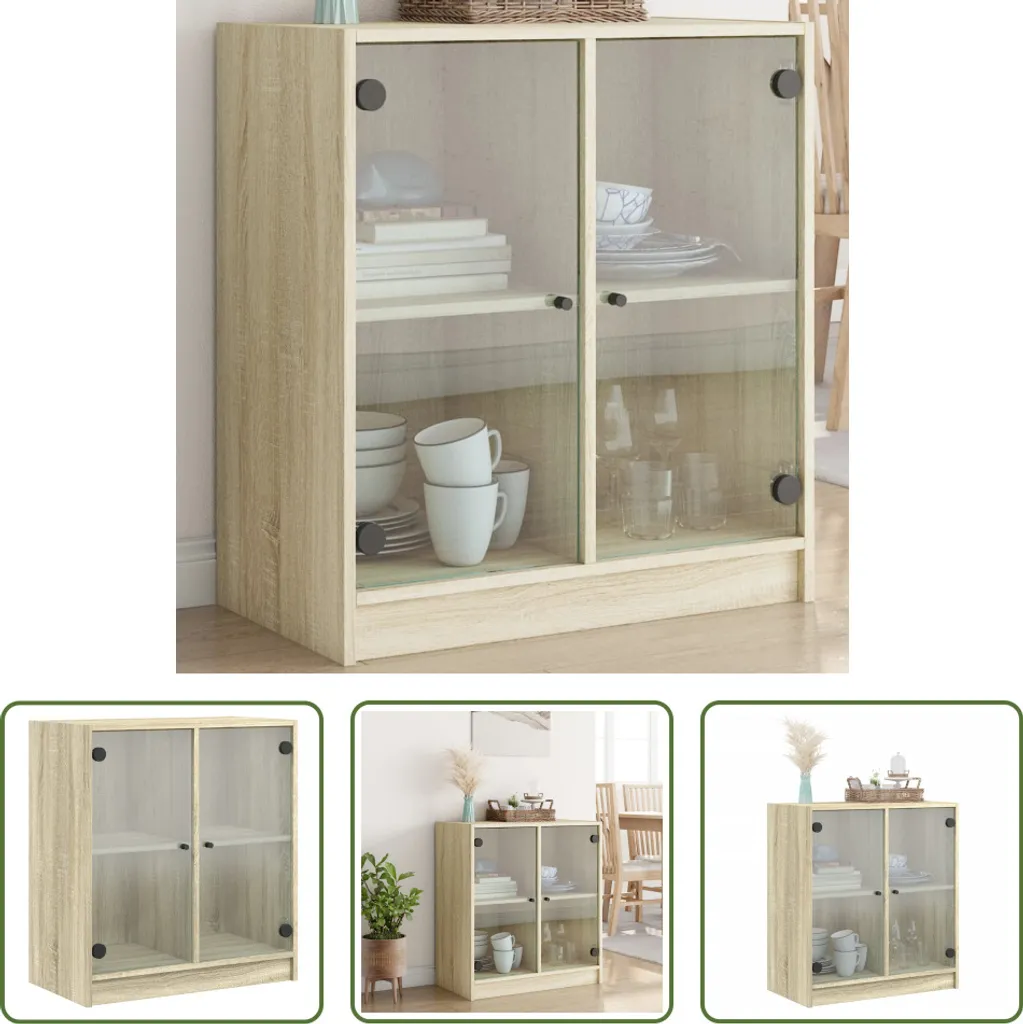 Vetrina Bassa Rovere Sonoma 68x37x75,5 cm - Eleganza The Living Store