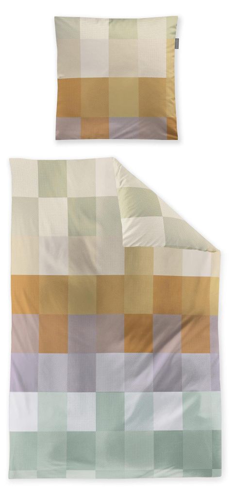 Irisette Bettwäsche gelb 1x 135x200 cm + 1x 80x80 cm Produktbild 