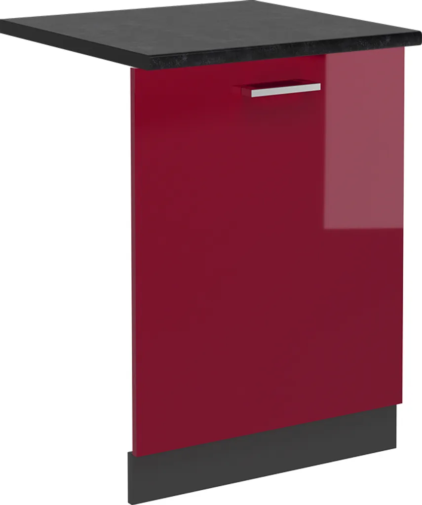 Vicco Pannello frontale della lavastoviglie R-Line, 60 cm , PL Antracite, Rosso lucido/Antracite