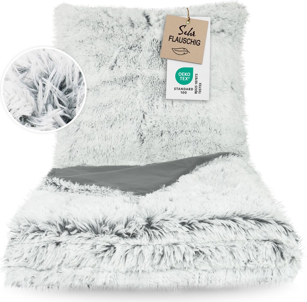 Langhaar Flausch 2-tlg. Bettwäsche Garnitur, Flokati, ca. Produktbild 