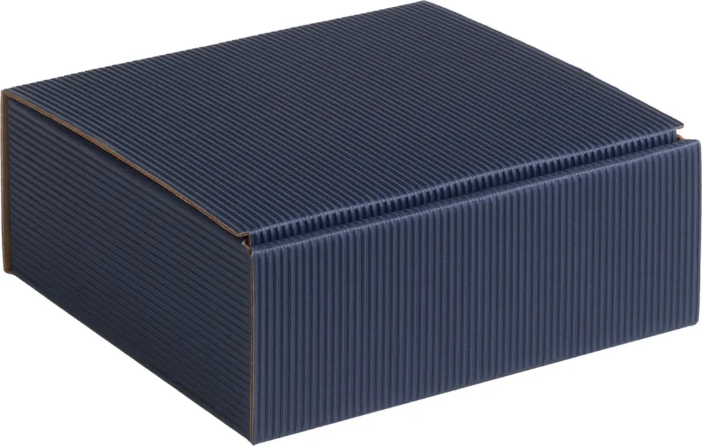 Scatole Regalo Blu Scuro 20x19x10cm Offerta 35 Pezzi Cartone Rigato