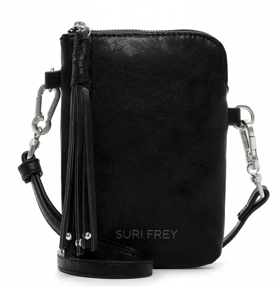 SURI FREY Lotty Phone Bag Nero - Borsa Cellulare Donna Tracolla Elegante