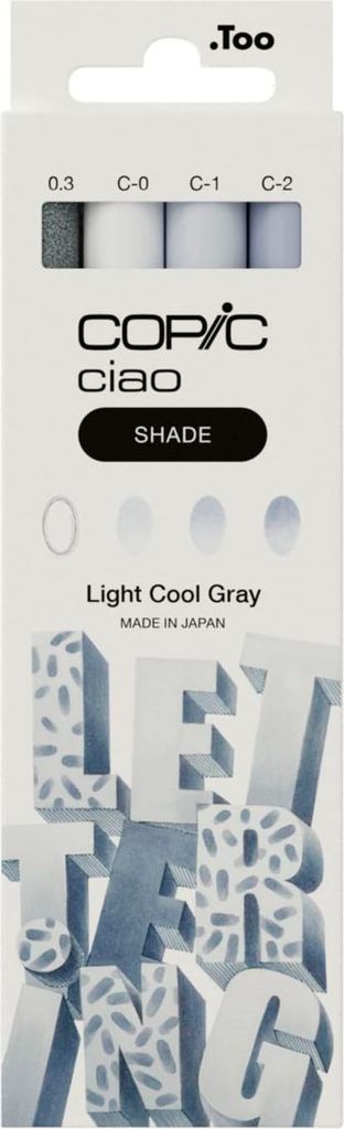 COPIC Marker ciao 3+1 Set SHADE "Light Cool Gray"