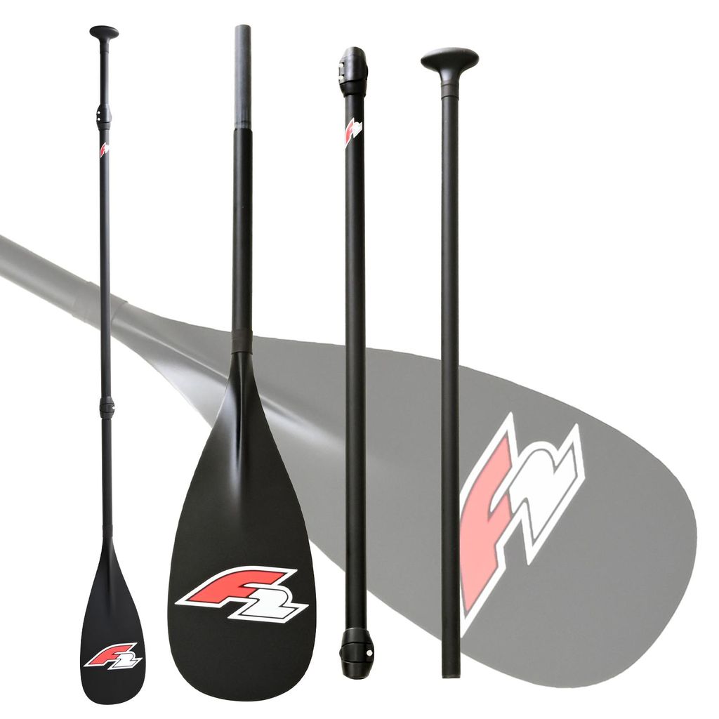 F2  SUP Paddel 40% Carbon Paddle 3-teilig 178-220cm Schwarz Produktbild 