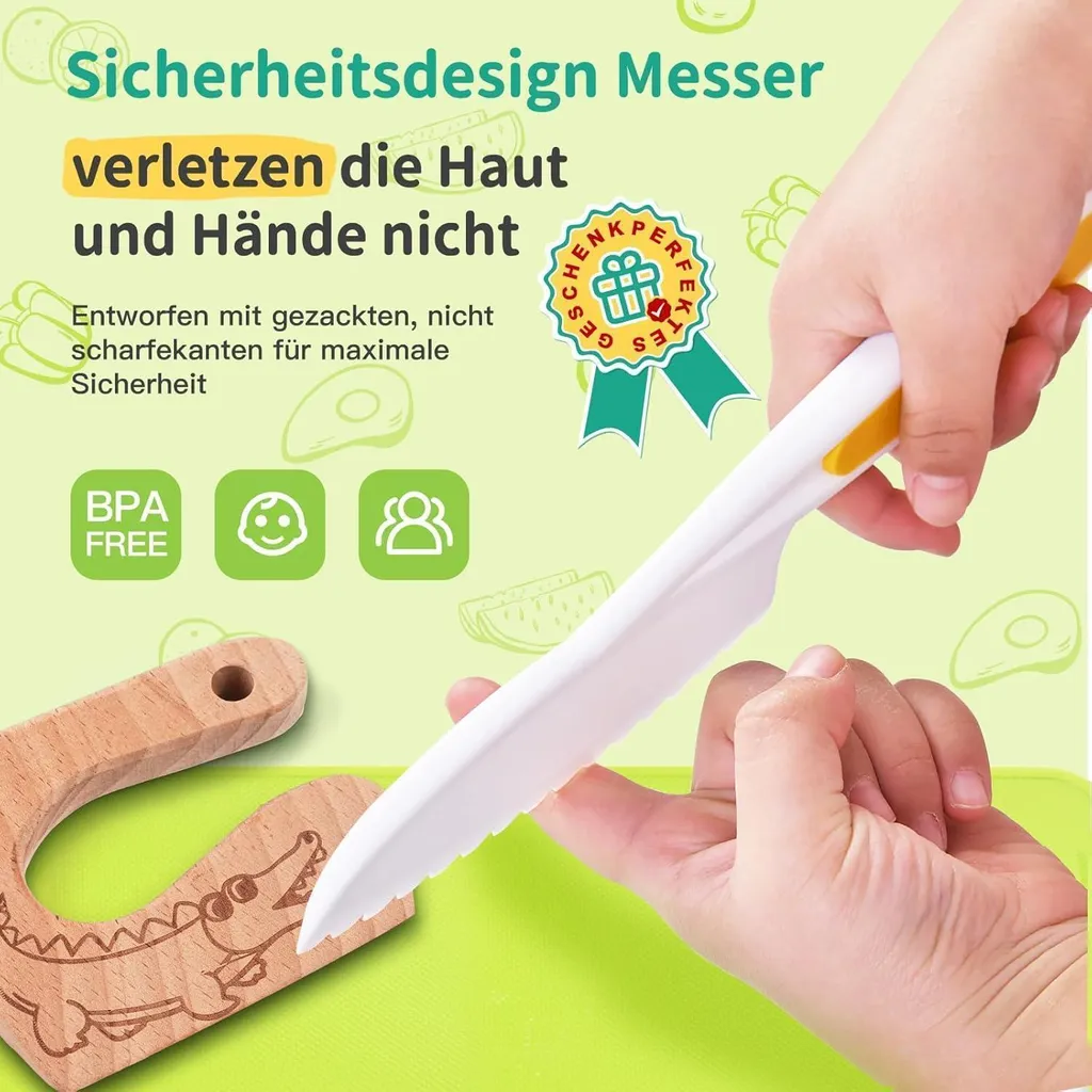 Apprendre à cuisiner pour enfant | Pack 17 pcs couteau et accessoires - 3