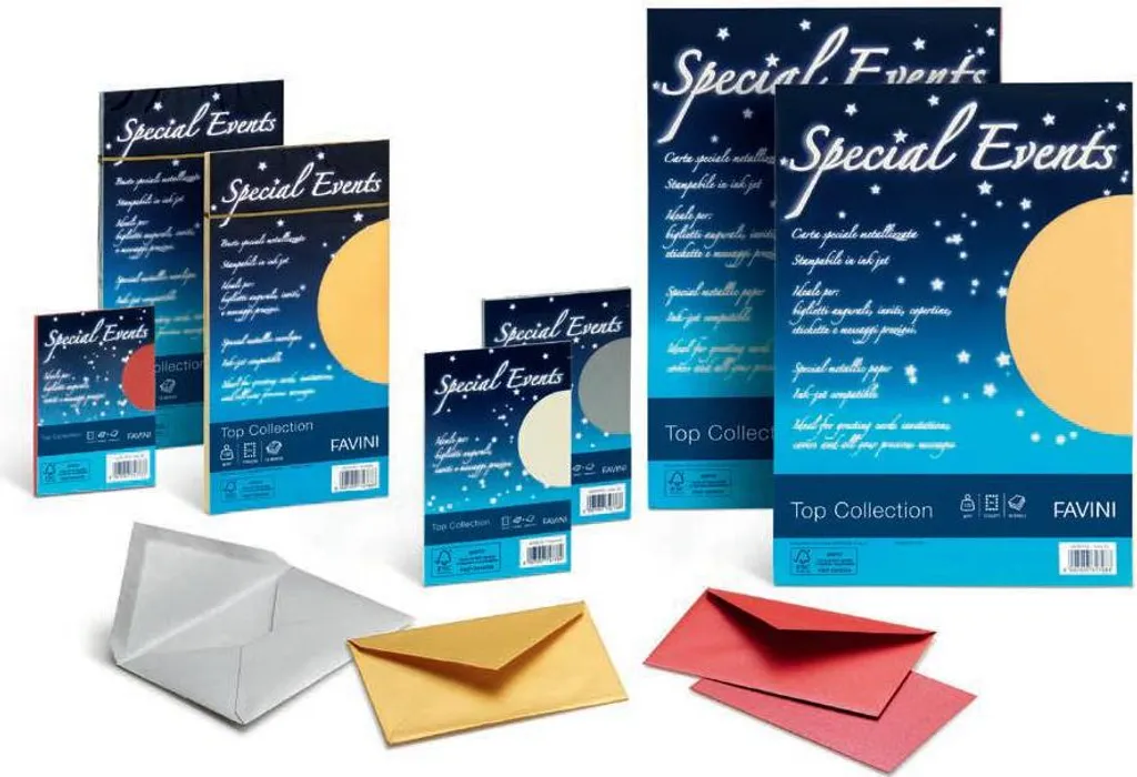 Papier A4 bleu intense Favini Special Events 10 feuilles haute qualité