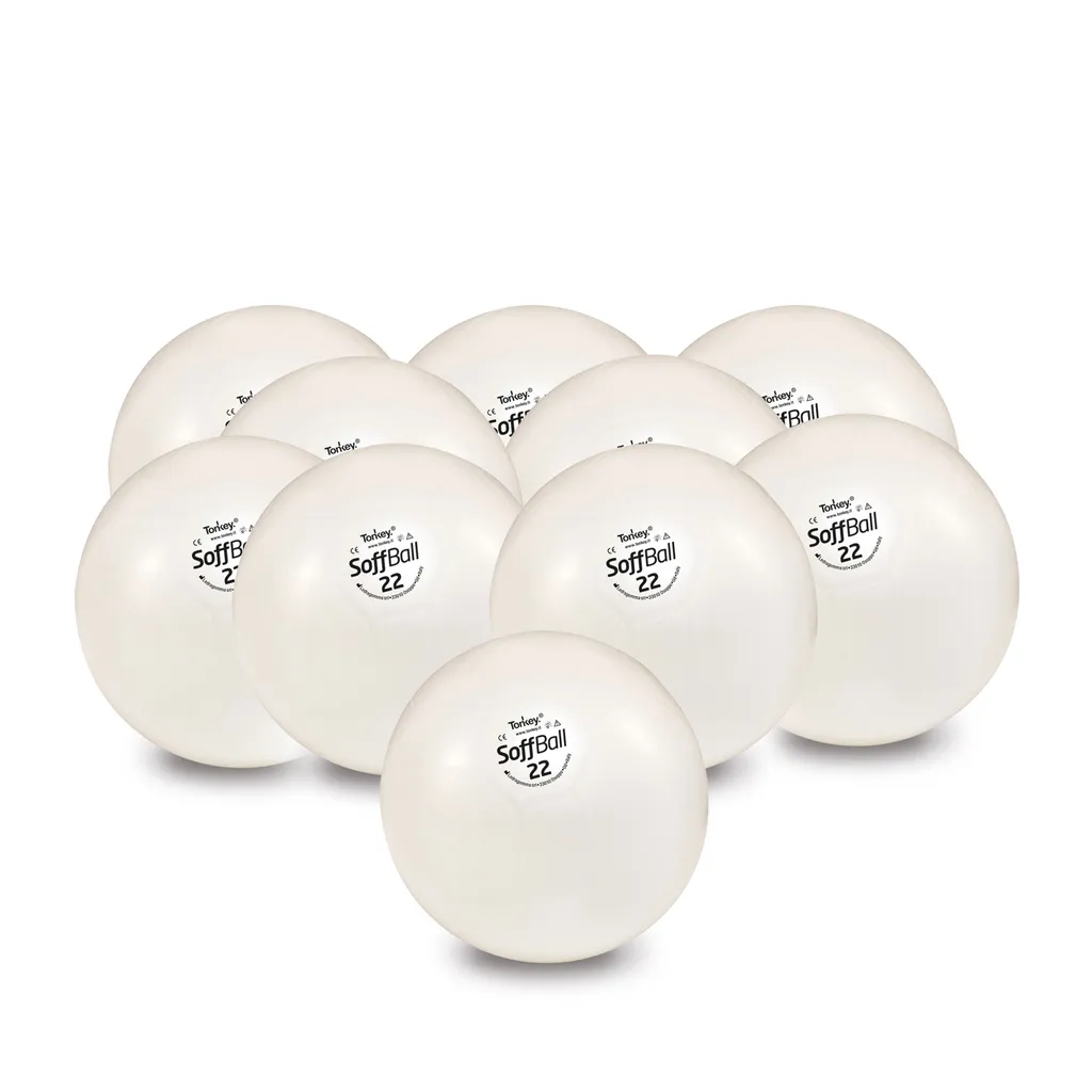 Soulager le Dos avec le Ballon Soffball MAXAFE 22cm - Lot de 10 Blanc
