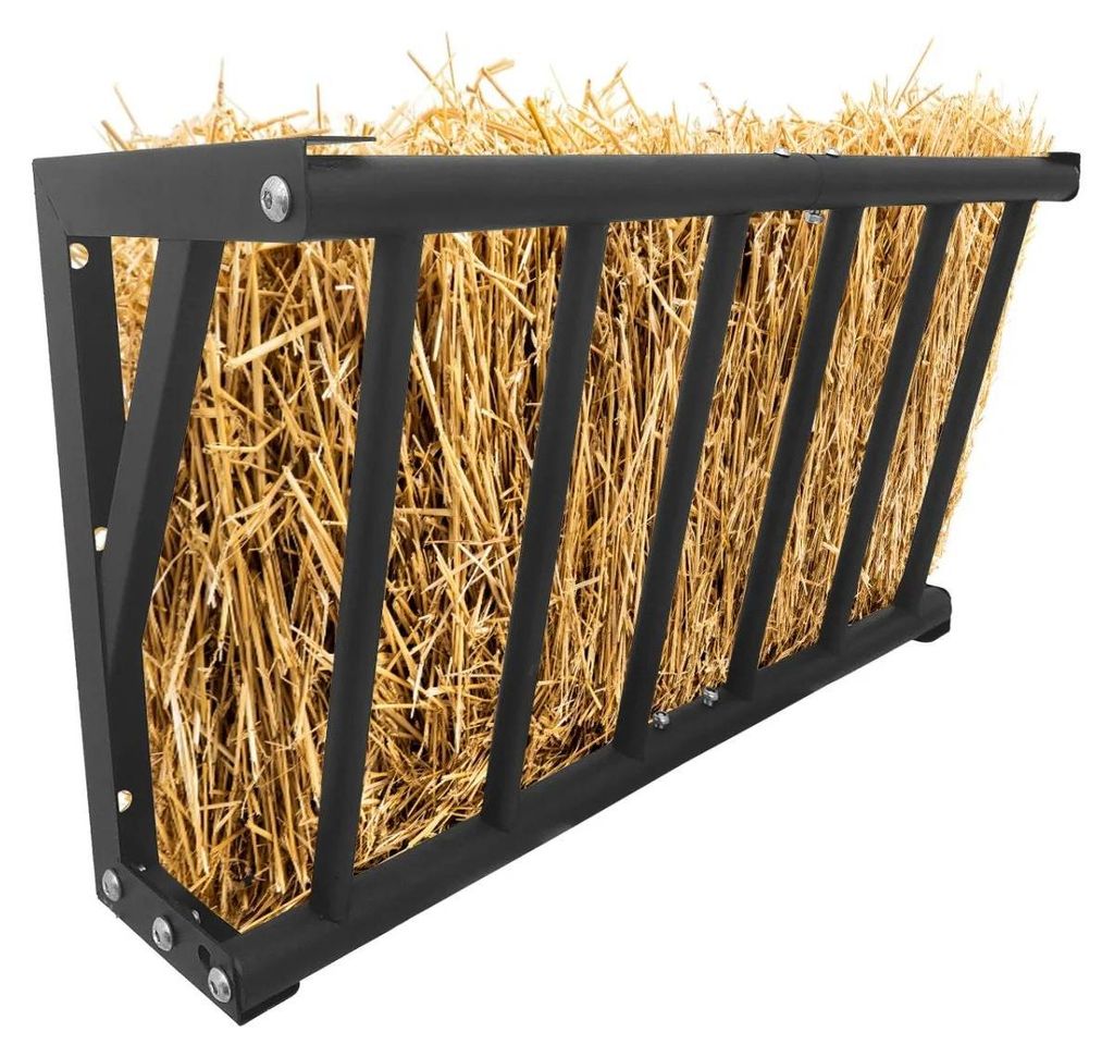 Heuraufe - Wandmontage-Modell - 68,6 cm - Stabiler Stahl - Für Rinder - Einfache Montage - Weiß