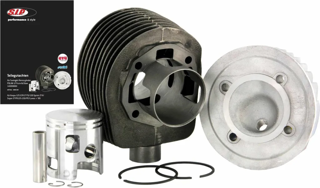 Kit cylindre haute performance POLINI 177cc en fonte 7 ports compétition