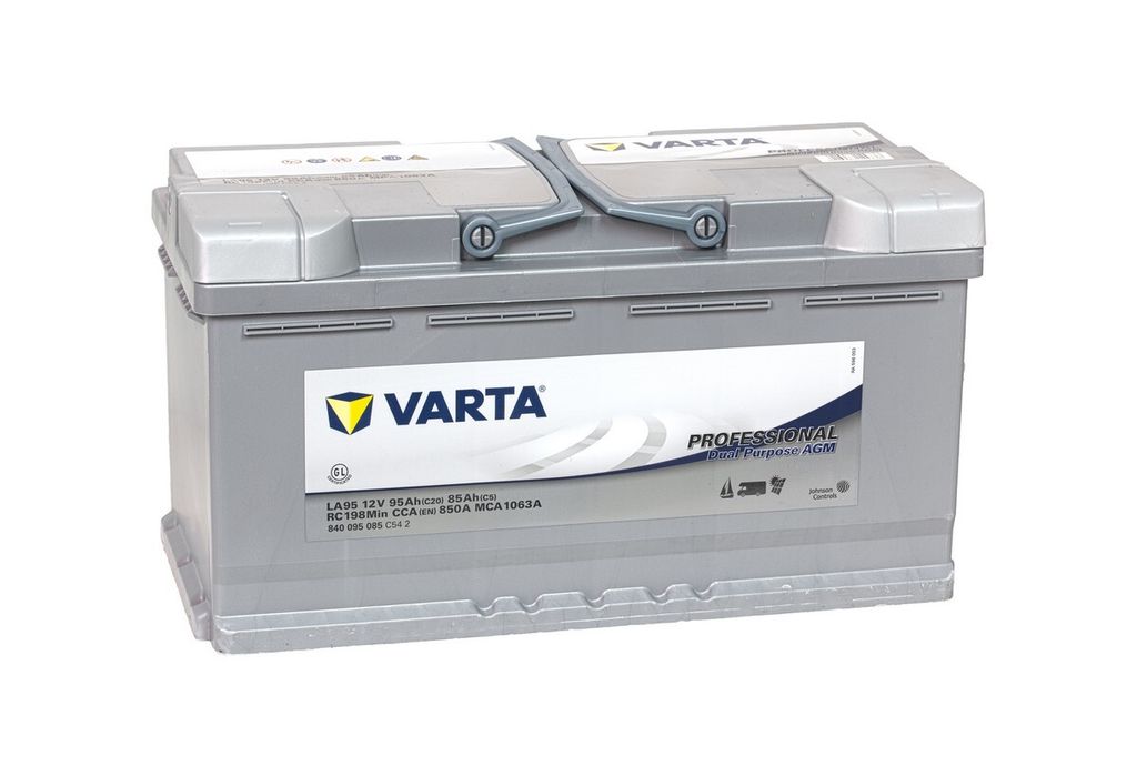 A VARTA Professional AGM car battery is shown against a white background.