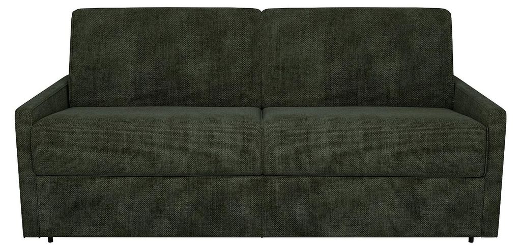 4-Sitzer-Schlafsofa mit Express-Klappmechanismus aus Stoff in Tannengrün – Liegefläche 160 cm – 22 cm dicke Matratze mit Memory-Schaum von CA...