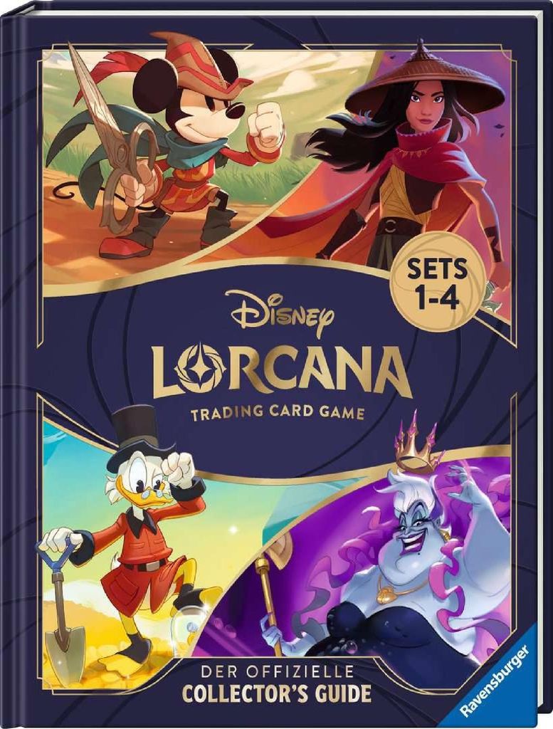 Ravensburger Buch Disney Lorcana Trading Card Game offizielle Collector’s Guide Sets 1-4 13000004