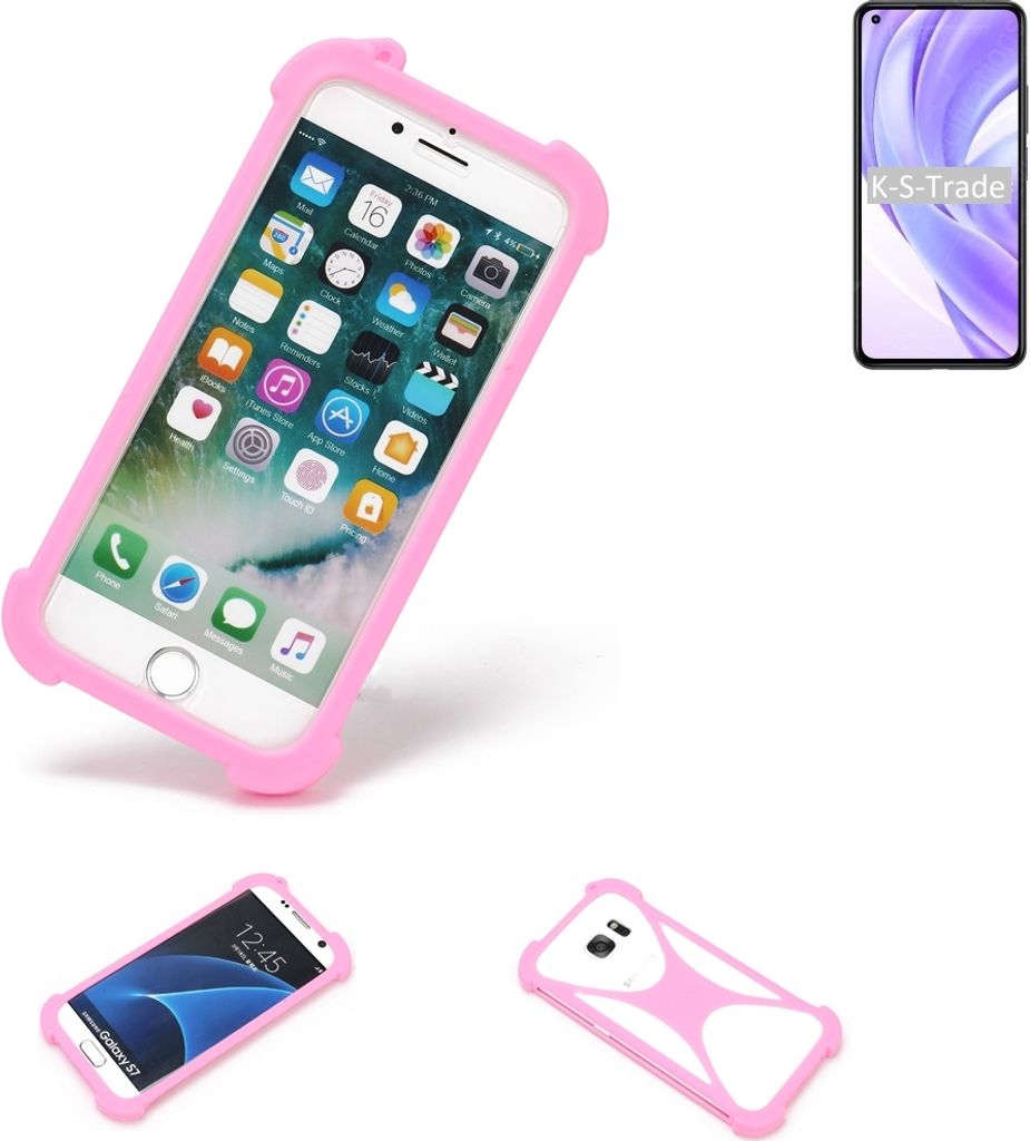 K-S-Trade Handy Hülle kompatibel mit Xiaomi Mi 11 Lite 5G Schutz Hülle Bumper Silikon Schutz Hülle Cover Case Silikoncase Silikonbumper TPU