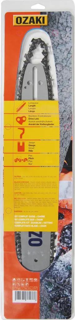 Remplacement Guide et Chaîne 35 cm Ozaki : Finissez vos Coupes de Bois