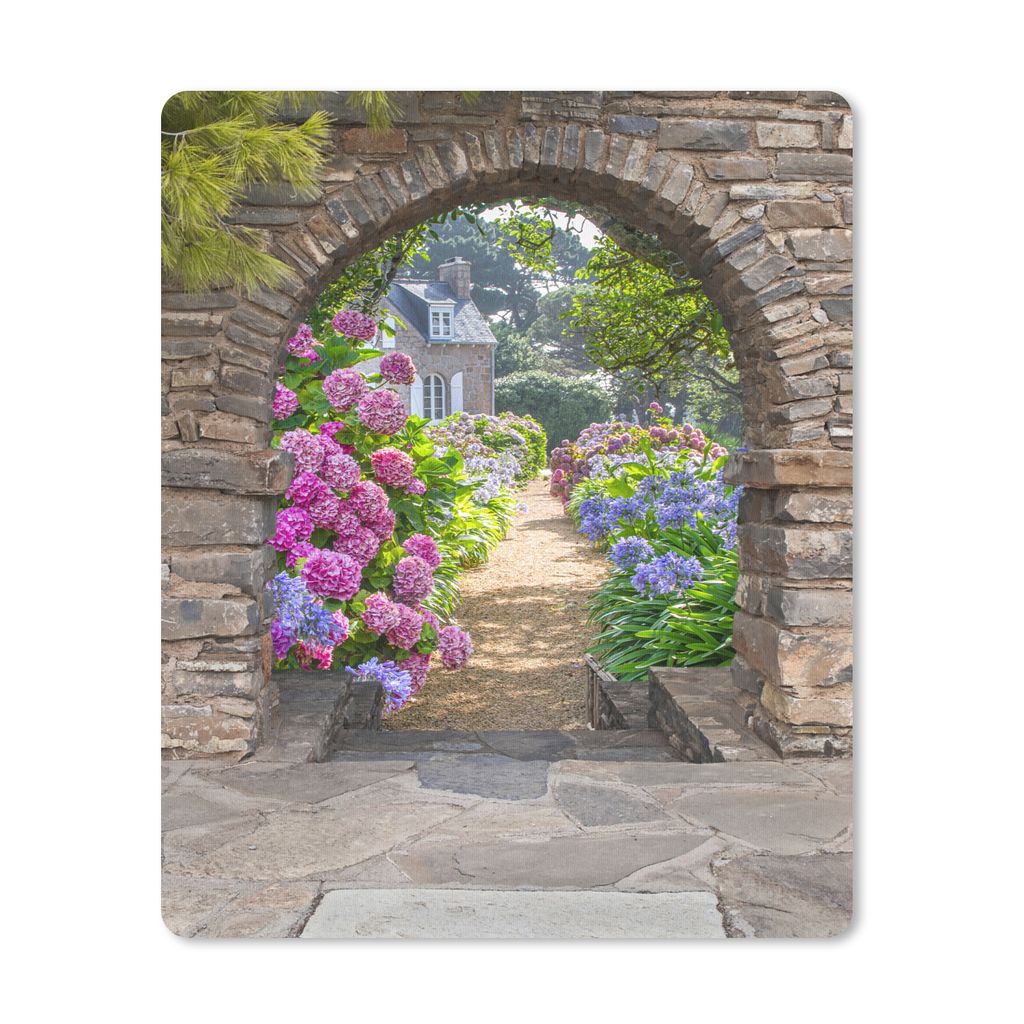 MuchoWow Mauspad Mousepad Blumen - Guck-guck - Hortensie - Sommer 19x23 cm - Mousepads - Maus Mat - Pad - Mausunterlage - Mauspads - Spielen