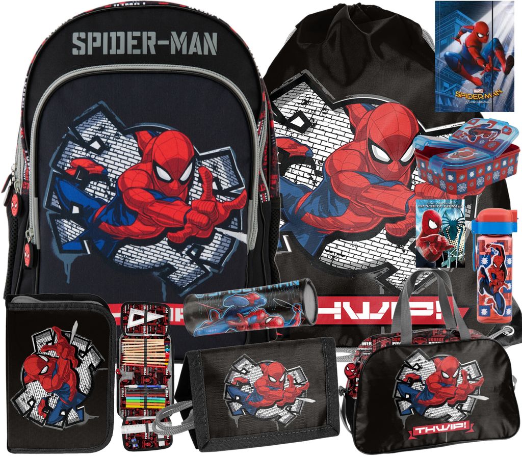 10ks Spiderman školní taška sada batoh penál sportovní Obrázek produktu 