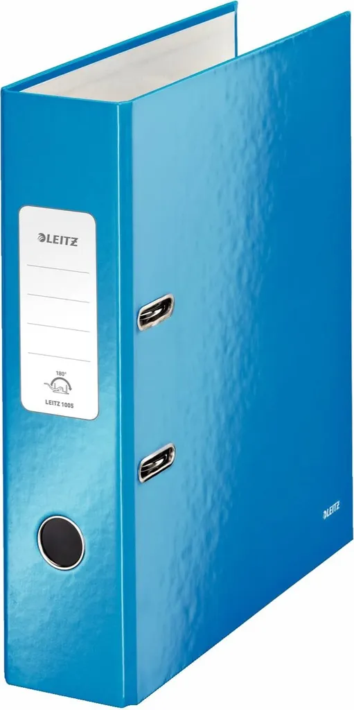 Leitz WOW Raccoglitore Blu 80mm A4 | Indistruttibile Meccanismo 180°