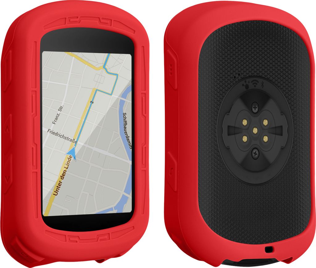 kwmobile Hülle kompatibel mit Garmin Edge 840 / Edge 540 - Silikon GPS Fahrrad Case Schutzhülle - in Rot