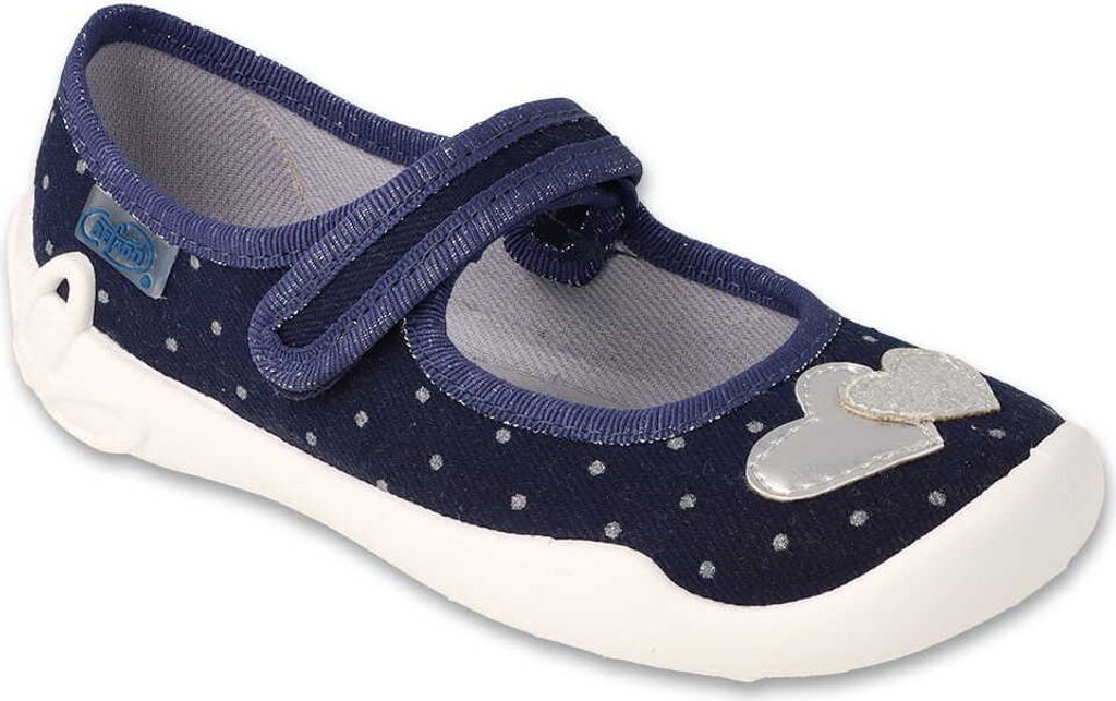 Ballerinas Hausschuhe Befado 114Y545 blau, Herz