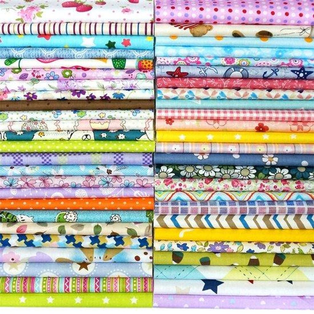 50 Stück 100% Baumwoll- Patchwork-Stoffe 30x30cm quadratische Baumwoll-Stoffe-Paket zum Nähen mit verschiedenen Mustern