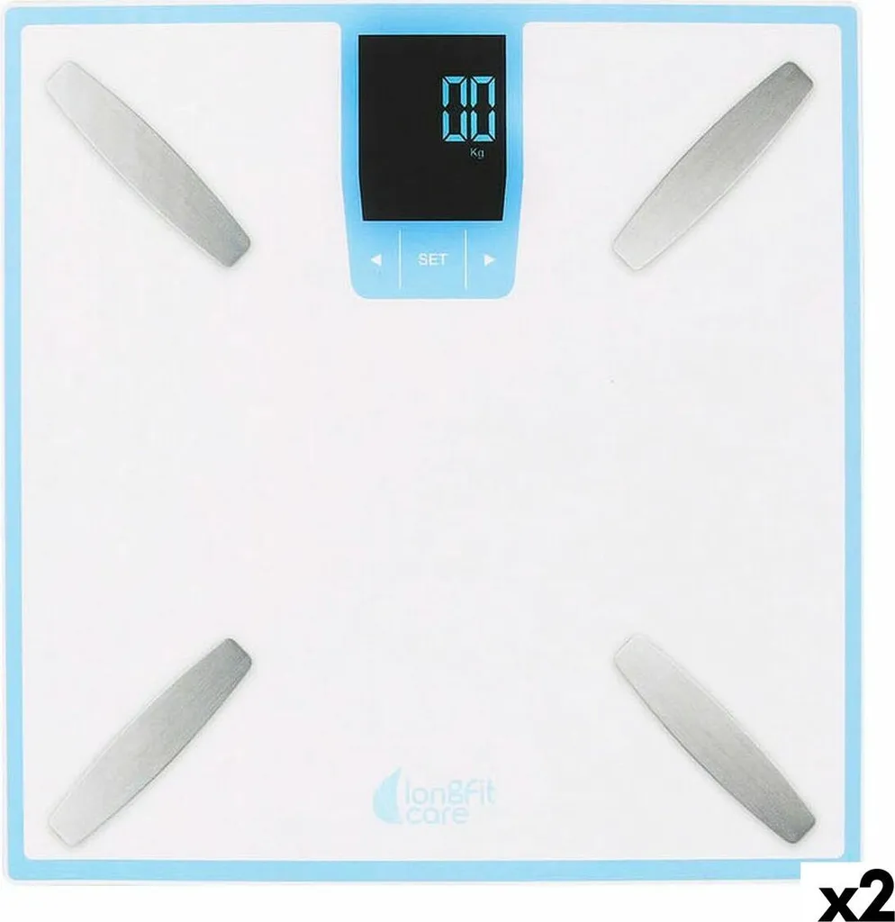 Balance Connectée Impédancemètre Longfit Care Blanche - Set de 2 Unités