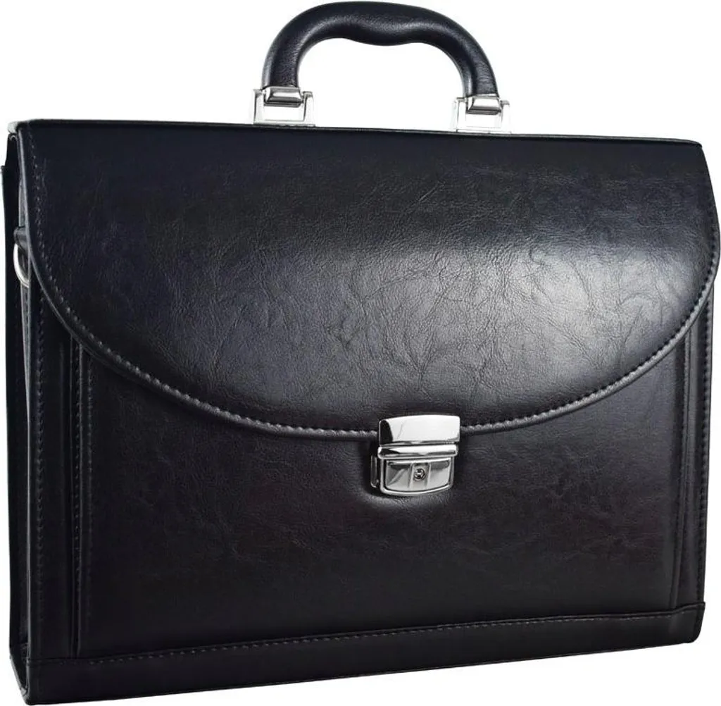 Porte-documents REAbags 9004-TR Noir et Nickel - Sacoche Business Chic