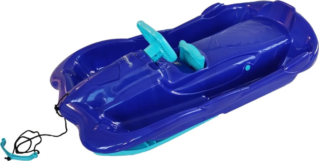 AlpenGaudi | Lenkschlitten | Space Blau | hohe Stabilität und Lenkpräzision | robuster Kunststoff | ideal für winterliche Abenteuer