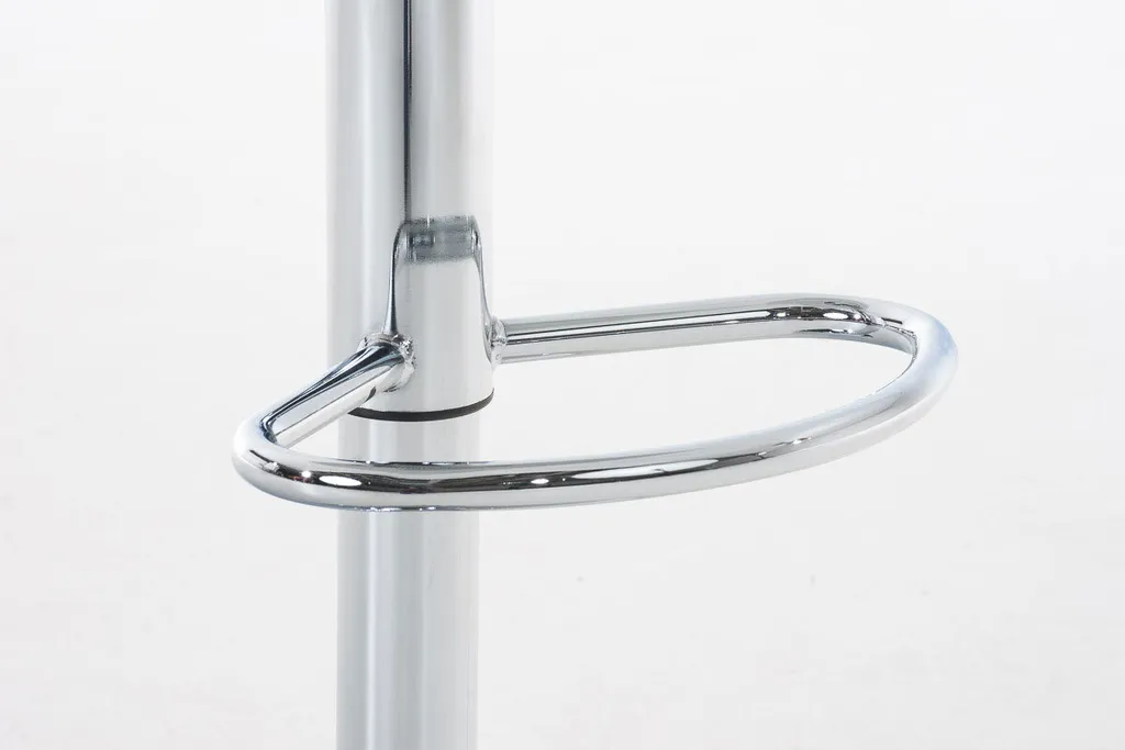 Tabouret de bar CLP Hover en plastique blanc et métal chromé robuste - 8