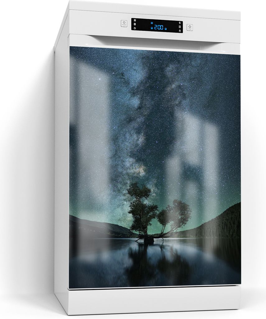 DEQORI Magnetmatte Spülmaschine Standard 60x80 cm 'Sternenwaldträume' Magnetfolie