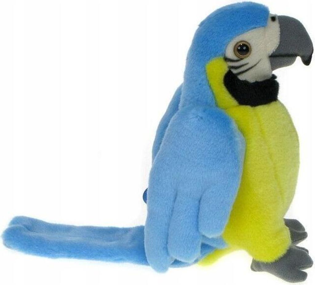 Dekorativer Papagei, blau, 25 cm