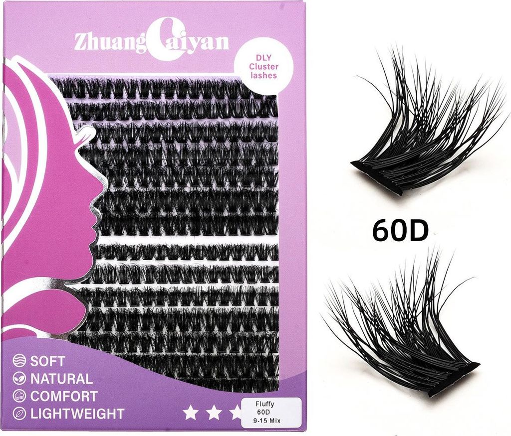 INF DIY Wimpernverlängerung 60D Falsche Wimpern Flauschig Produktbild 