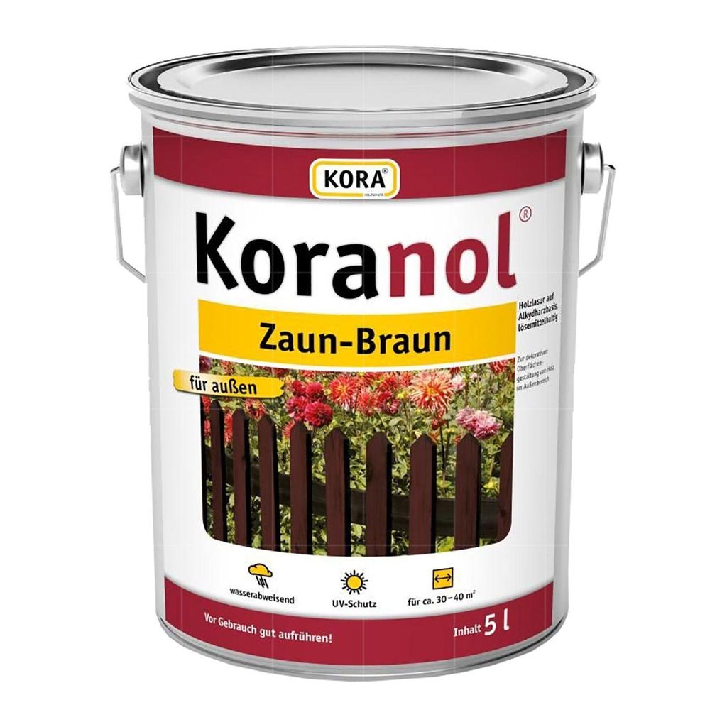 KORA Koranol Zaun-Braun 5 Liter Dunkelbraun Produktbild 