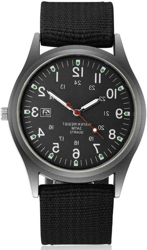 Montre homme luminescente dans le noir avec bracelet sport et cadran de luxe