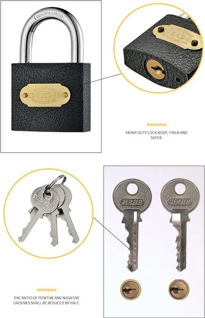 Lucchetto ad Arco Lungo 50mm in Ferro INF: Sicurezza e Robustezza - 5