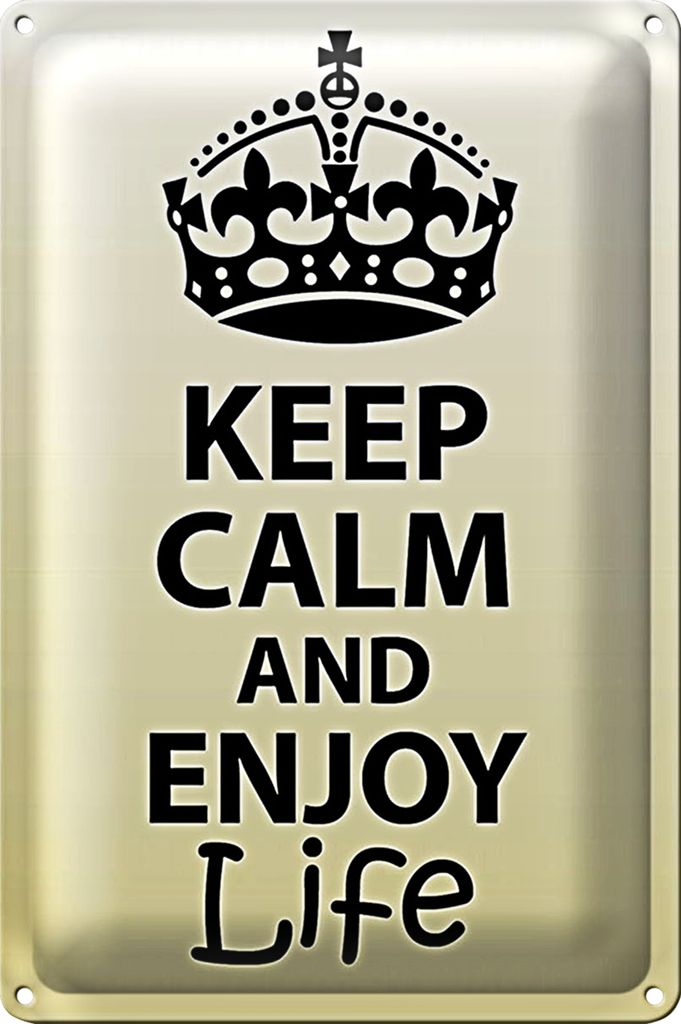Blechschild Spruch 20x30cm Keep Calm and enjoy life