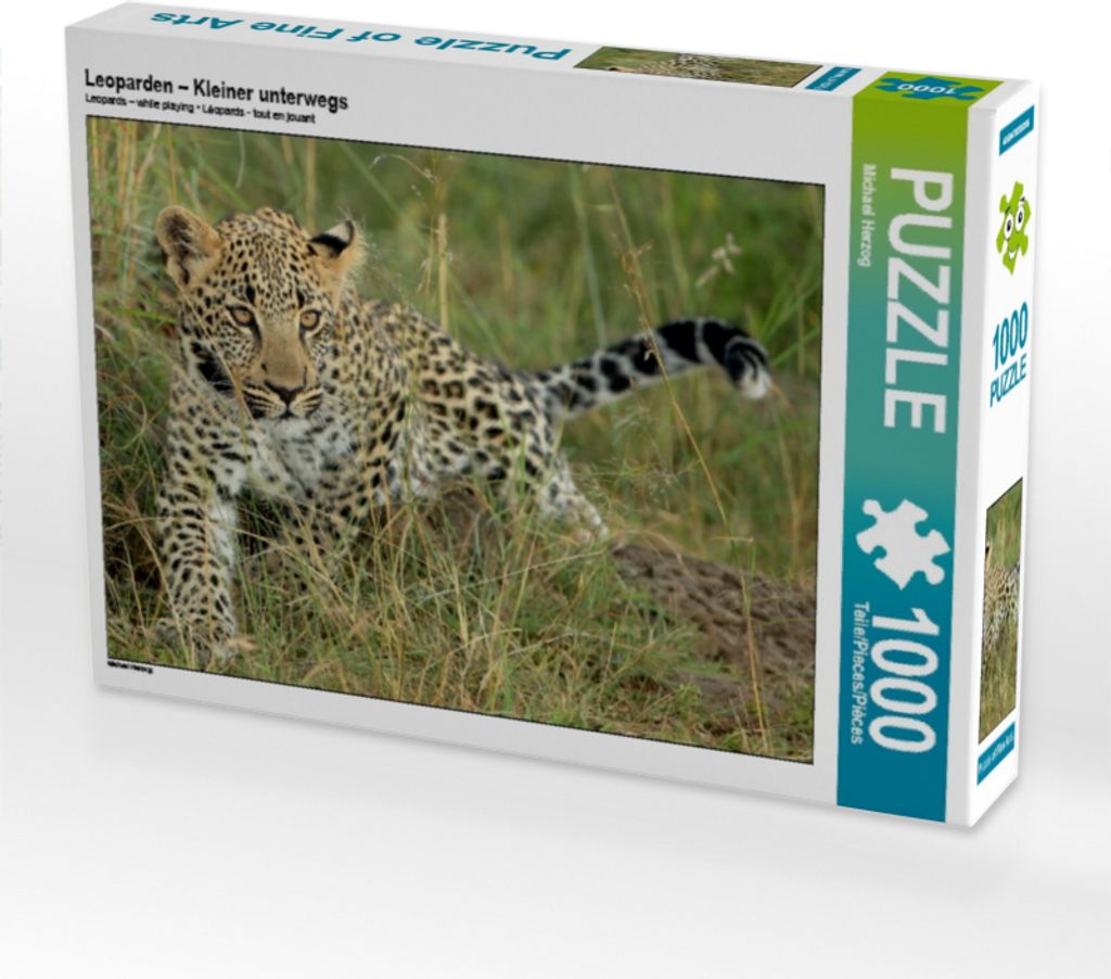 Calvendo Leoparden – Kleiner unterwegs 1000 Teile Puzzle Produktbild 