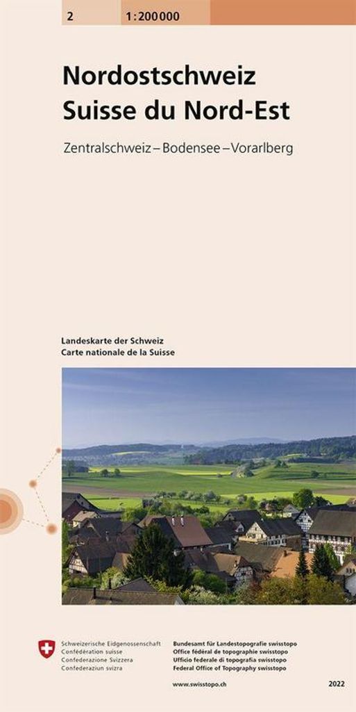 Swisstopo Schweiz Nord-Ost 1 : 200 000