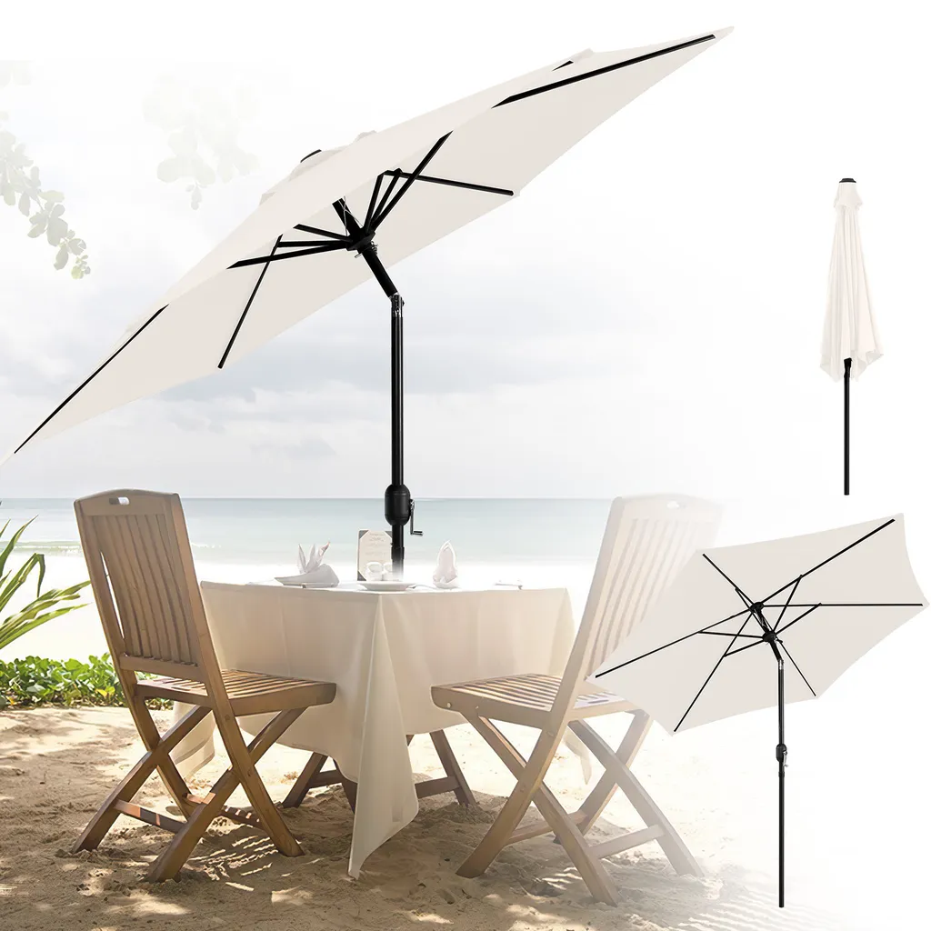 Vivi l'Estate con l'Ombrellone TolleTour 2,7m Beige | Girevole 360° - 7