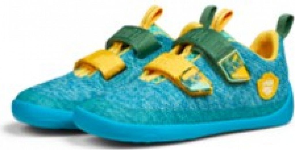 Affenzahn Knit Happy Bär Barfußschuhe Blau Produktbild 