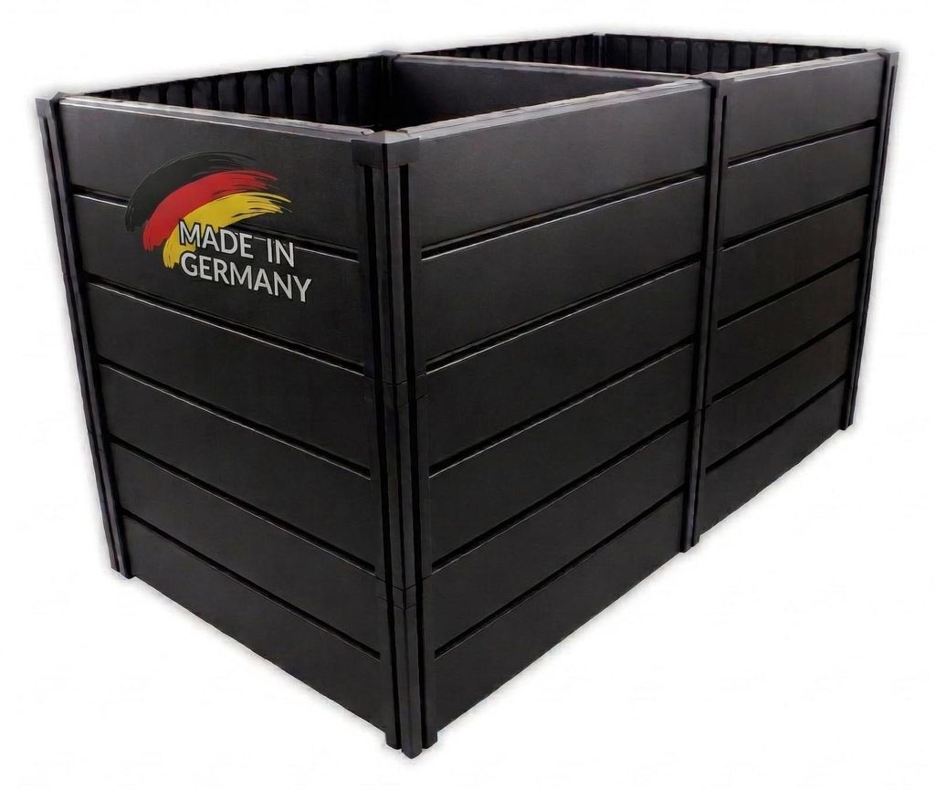 KHW Hochbeet Demeter XXL | 158×82×92 cm Garten Hochbeet | 1008L Pflanzvolumen | 100% recycelter Kunststoff | wetterfest & UV-beständig | werkzeu...