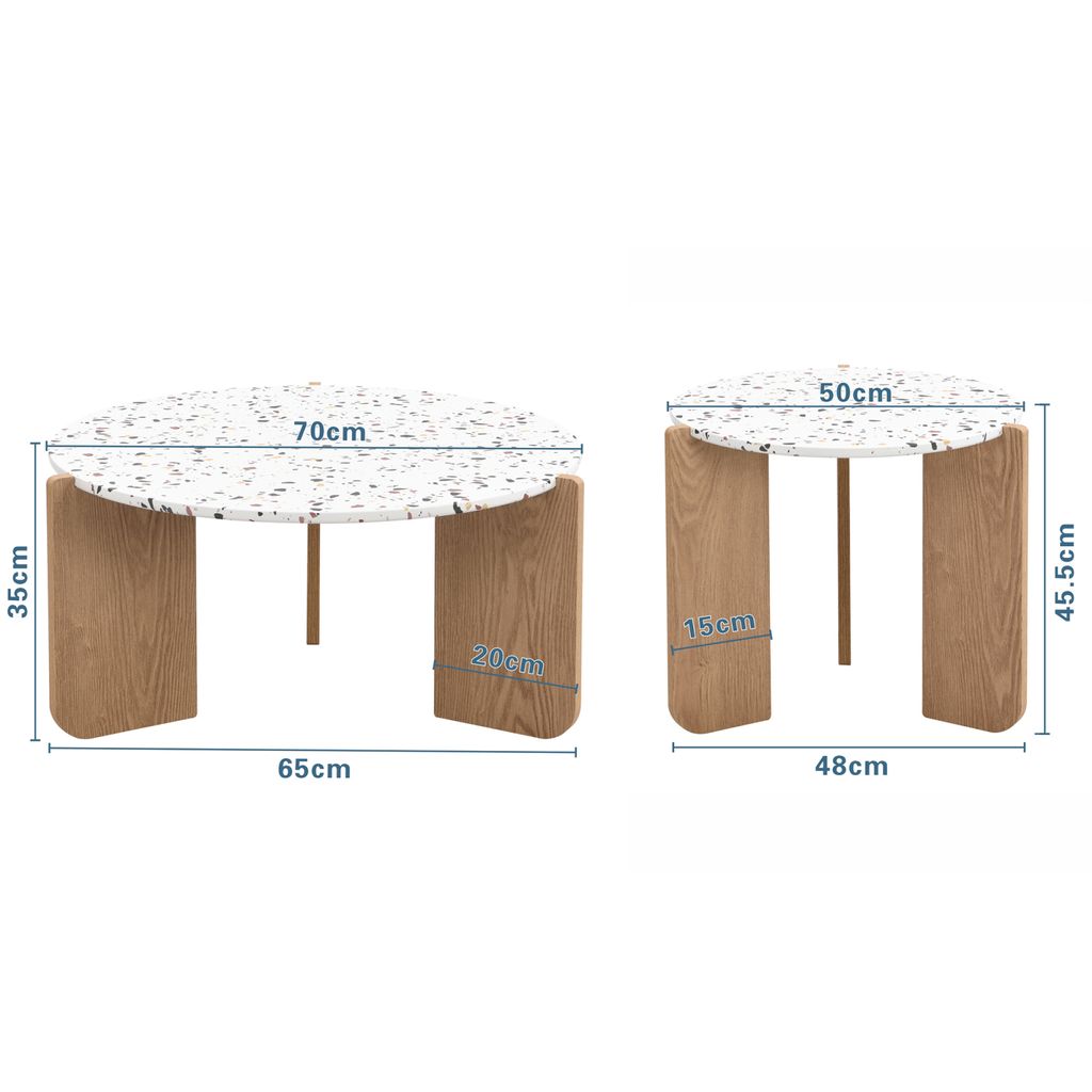 WOHNLING Set Di 2 Tavolini A Nido In Legno Sheesham E Metallo - Stile Industriale - Dimensioni Tavolo Grande: 30x30x60 Cm, Piccolo: 25x30x51 Cm
