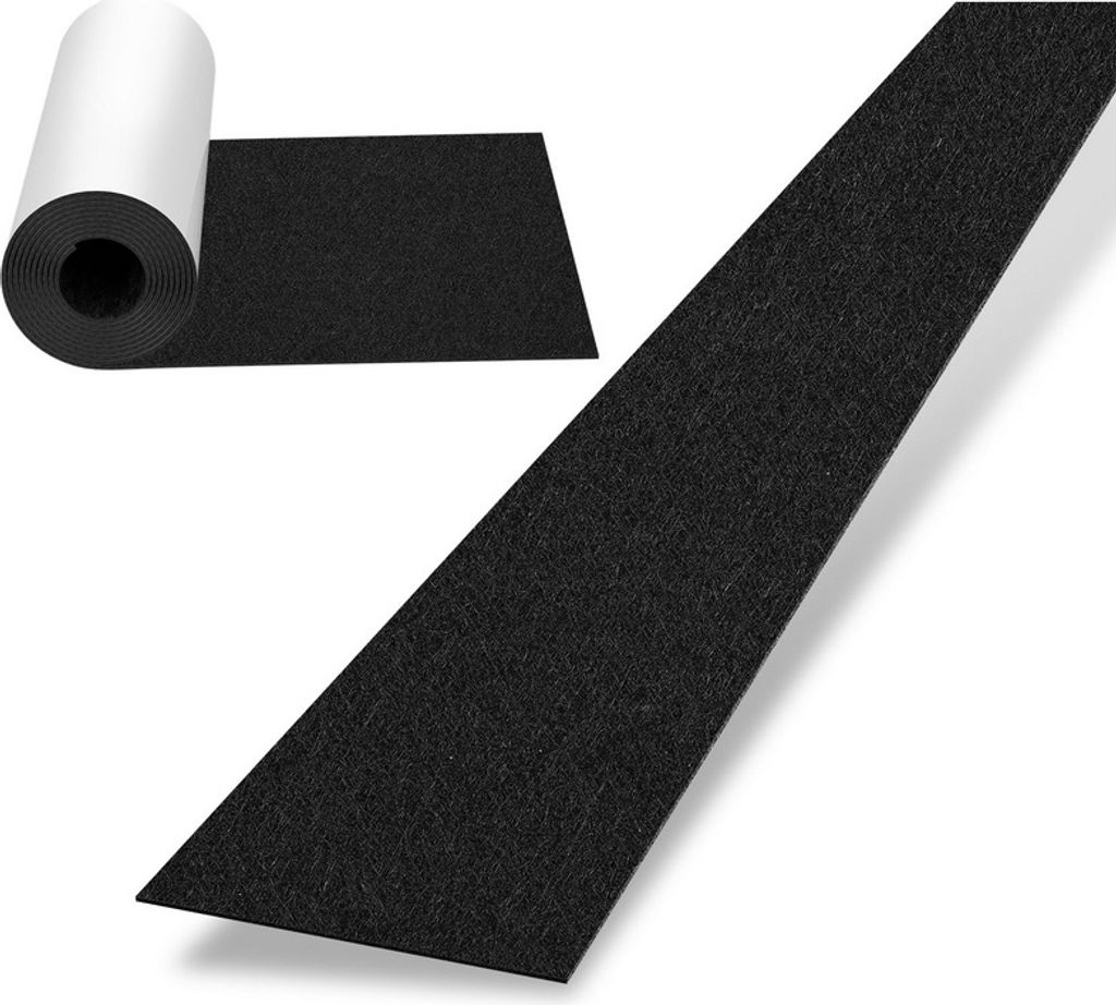 Aopunly Filz selbstklebend 50x150cm DIY Filzgleiter selbstklebend Bodenschutz Treppen Möbel Schwarz