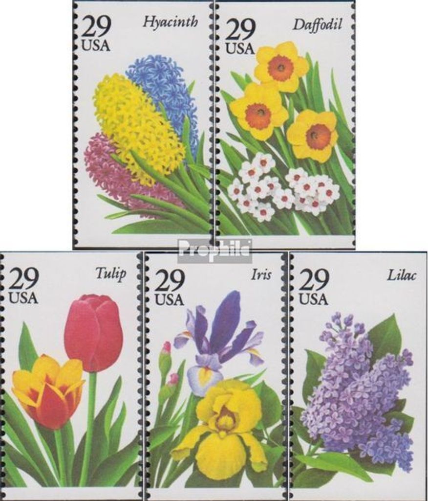 Briefmarken USA 1993 Mi 2359-2363 (kompl.Ausg.) postfrisch Gartenblumen