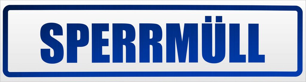 Kiwistar Sperrmüll Magnetschild Schild magnetisch - 20cm Blau - reflektierend - Magnetfolie für Auto PKW Kfz