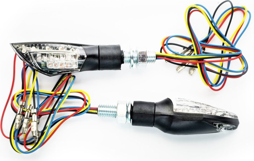 Universal Motorrad Roller Klarglas LED Blinker Set Speedo